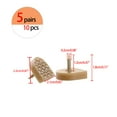 thumbnail image 2 of INSPIRE CHIC 10 Pcs Plastic Shoes High Heel Tips for Ladies - Comfortable and Durable Replacement Tips Beige 22 x 21 x 20mm / 8.7" x 8.3" x 7.9"(L*W*T), 2 of 5