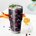 thumbnail image 3 of 30oz Breast Cancer Tumblers Stainless Steel Tumbler with Lid and Straw,Vacuum Insulated Double Wall Travel Tumbler Cups Mug with Cleaning Brush for Coffee,Tea, 3 of 7