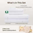 thumbnail image 4 of California Design Den Queen Bed Sheet Set - 400 Thread Count 100% Cotton Sheets, Soft Sateen, Durable Bedding with Deep Pockets - White, 4 of 9