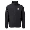 thumbnail image 2 of Men's Cutter & Buck  Black Pittsburgh Steelers  Big & Tall Charter Eco Knit Recycled Full-Zip Jacket, 2 of 3