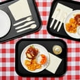 thumbnail image 2 of 8 Pack Black Plastic Serving Tray, Nonslip for Cafeteria, School Lunch, Fast Food, Restaurant (12 x 16 In, Black), 2 of 10