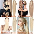 thumbnail image 5 of MY-LADY 100% Remy Real Human Hair Clip in Ponytail Extension Claw 18inch Hair Extensions Straight Hairpiece Long Straight Pony Tail Hair Hairpiece #27 Dark Blonde, 5 of 8