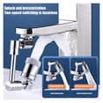 thumbnail image 4 of 1080 Degree Universal Extension Faucet Washbasin Tap Splash Aerator Splash Filter Faucet Faucet Adaptor Rotary Robot Arm Faucets ,Easy to Install, 4 of 7