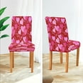 thumbnail image 5 of Valentin''s Day Red Heart Flowers Dining Room Chair Covers Pink Love Spring Floral Chair Slipcovers Seat Protector Removable Washable Chair Cover For Home Kitchen Restaurant Hotel 4pcs, 5 of 6