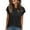 1# Black, variant on Cap Sleeve Top Womens Loose Fit Comfort Crewneck Casual T-Shirt for Summer Dark Gray M