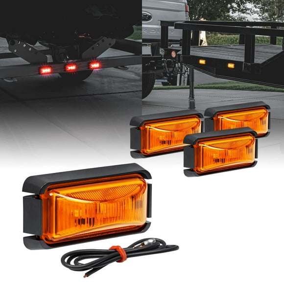 Luz indicadora de remolque TRUE MODS 2.5 LED ámbar con bisel negro