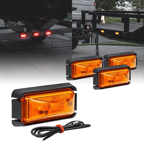 Luz indicadora de remolque TRUE MODS 2.5 LED ámbar con bisel negro
