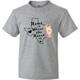 thumbnail image 3 of Inktastic Texas Home is Where the Heart is with Watercolor Floral Youth T-Shirt, 3 of 5