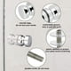 thumbnail image 4 of Apuakthei - 2 pares de pomos corredizos de acero inoxidable para puertas de ducha, manijas de vidrio para puertas de ducha, para baño, cocina, hogar, oficina, hotel, 4 of 5