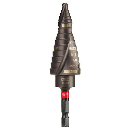 

Milwaukee 48-89-9248 - 1/8 to 1 SHOCKWAVE Impact Duty Fractional Step Drill Bit