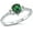 Green, variant on Teardrop Center CZ Bridal Ring Sterling Silver Size 11