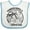 White and Blue, variant on Inktastic Summer Vacation Mode Pensacola Beach Florida Boys or Girls Baby Bib