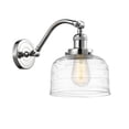 thumbnail image 3 of Innovations Lighting  Bell - 1 Light 8" Sconce Polished Chrome/Clear Deco Swirl, 3 of 5