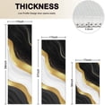 thumbnail image 4 of Black White Gold Marble Pattern Kitchen Rugs Sets Of 3,Kitchen Runner Rugs Non Skid Washable,Decorative Kitchen Floor Mats for Kitchen,Sink,Laundry,17"x30"+ 17"x47" + 17"x59", 4 of 6