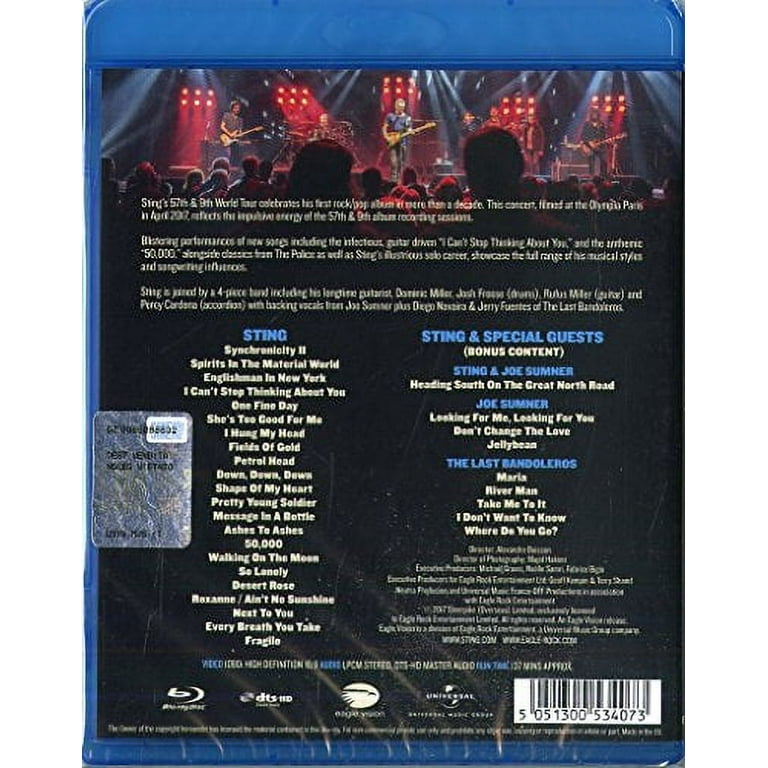 Sting: Live at the Olympia Paris (Blu-ray)