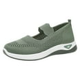 thumbnail image 6 of Mepaouo Women's Woven Orthopedic Slip on Shoes Walking Arch Support Diabetic Running Sneakers Green 6.5, 6 of 7
