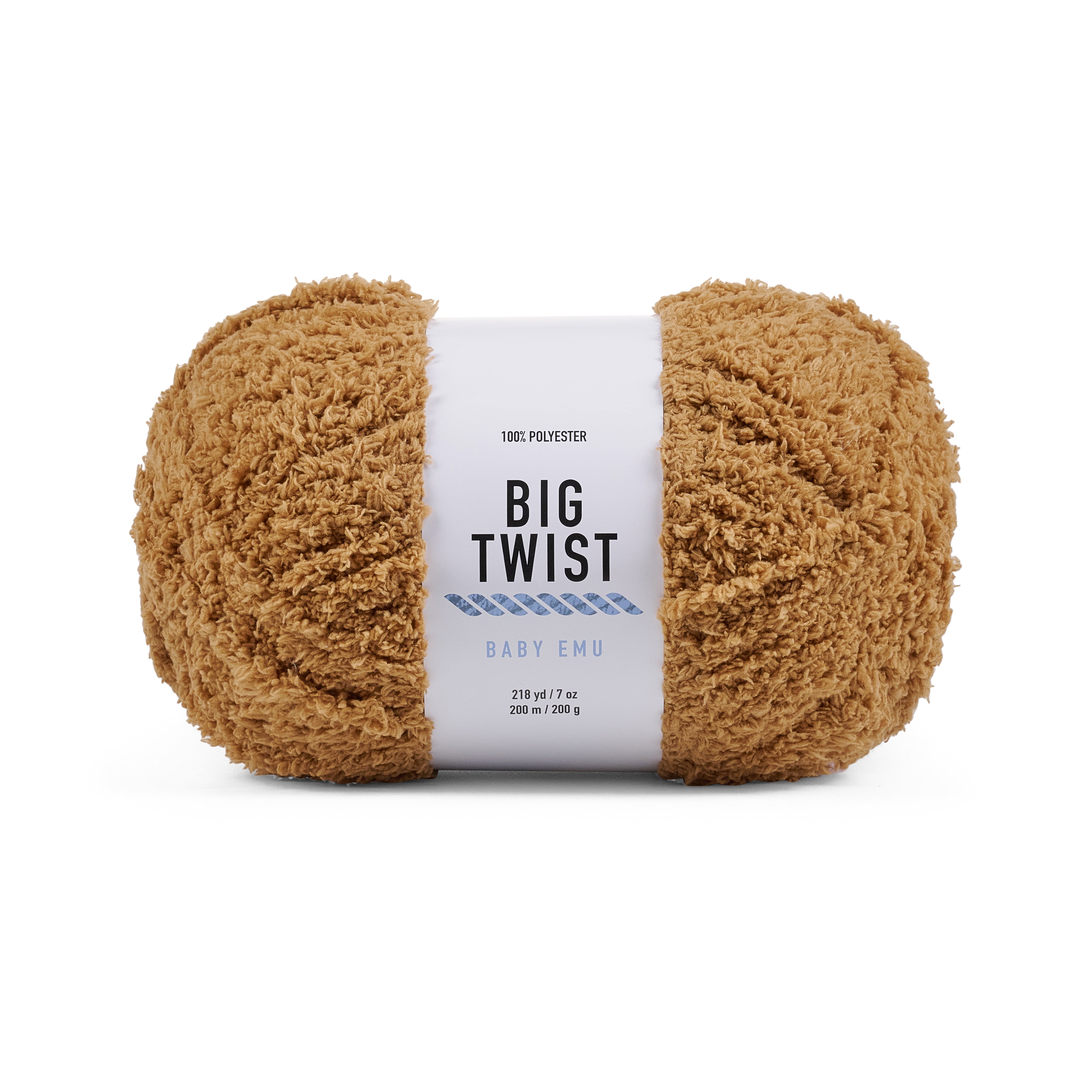 Big Twist Baby Emu 4 Pack Bulky Polyester Yarn, Powdered Sugar, 218 yd, 7 oz