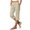 1-Beige, variant on Capri Pants for Women Summer Lightweight Split Button Elastic Waist Linen Capris High Waisted Soft Comfortable Casual Solid Color Beach Cropped Trousers with Pockets 1-Red XXL
