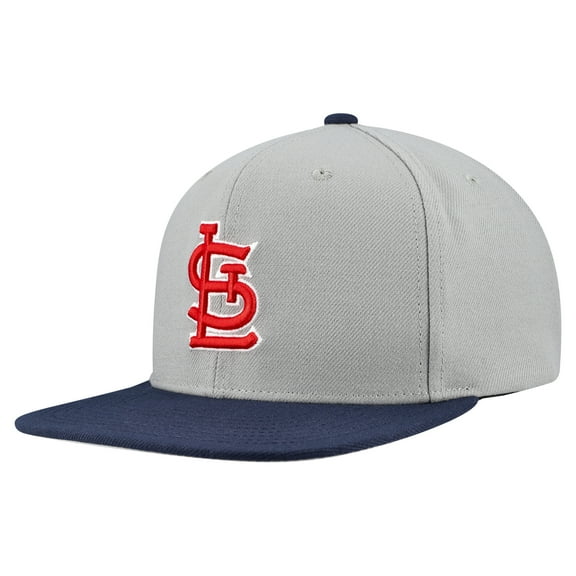 Men's Mitchell & Ness Gray St. Louis Cardinals Cooperstown Collection Basic Flip Snapback Hat
