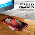 thumbnail image 4 of SaniMore for Samsung Galaxy S21 FE (6.4" 2021) Case, [Sliding Camera Window] Wireless Charging Shockproof Drop Resistant Hybird PC TPU Anti-slip Heavy Duty Protective Shell, Red+Black, 4 of 7