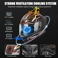 thumbnail image 2 of Bluetooth Motorcycle Helmet Flip Up Front Full Face DOT Approved Built-in Dual Speaker Microphone Generic Street Bike Integrated, 2 of 6