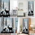 thumbnail image 6 of Bear Deer Forest Fabric Shower Curtain Animal Blue Wood Grain Washable Shower Curtains for Bathroom, Waterproof Bath Curtain with Hooks Home Decor 36x72in, 6 of 8