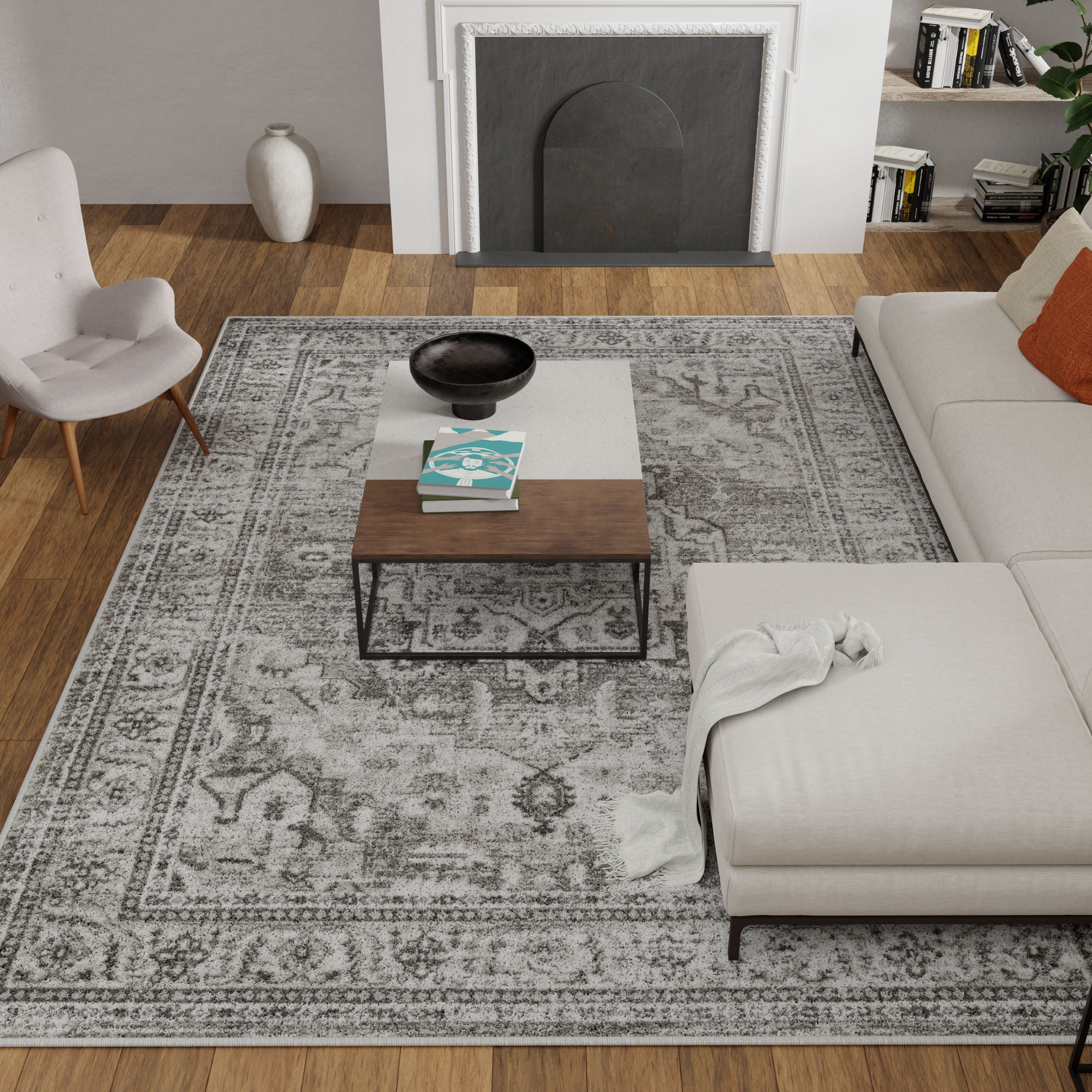 Loomaknoti Rhane Alvner 8' x 10' Ivory Oriental Indoor Area Rug