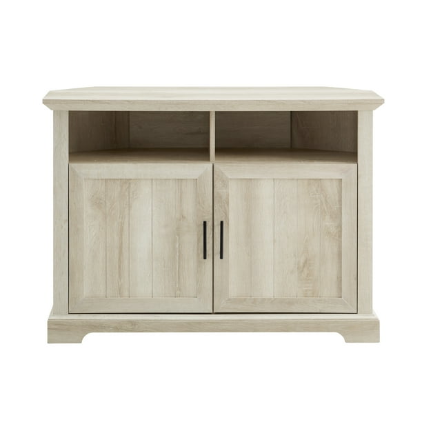 Birch Harbor Douglas Two Door White Oak Corner Tv Stand Com Birch Harbor Douglas Two Door White Oak, White Oak Corner Tv Stand With Fireplace