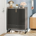 thumbnail image 5 of Tribesigns Shoe Cabinet for Entryway, 25 Pairs Shoe Cabinets with Doors, 5-Tier Wood Shoes Rack Organizer, Gray, 5 of 6