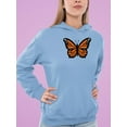 thumbnail image 2 of Monarch Butterfly Art Hoodie Women -Image by Shutterstock, Female 5X-Large, 2 of 4