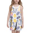 thumbnail image 2 of ATOGUTA Girls Summer Dress Casual Summer Spaghetti Straps Easter Romper Dresses with Pockets for Kid Size 3T-10. Multicolor, 2 of 6
