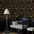 thumbnail image 2 of Boho Peel and Stick Wallpaper Leopard Tropical Birds Fruit Tree Black Wall Mural 17.7in x 9.8ft Self Adhesive Removable Wall Paper Renter Friendly Wallpaper for Bedroom Kitchen Farm, 2 of 8
