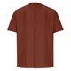 thumbnail image 4 of Ceisia Men's Stand-Collar Cotton-Linen Shirt Summer Loose Casual Short-Sleeve Button-Down Shirt Brown L Gifts, 4 of 6