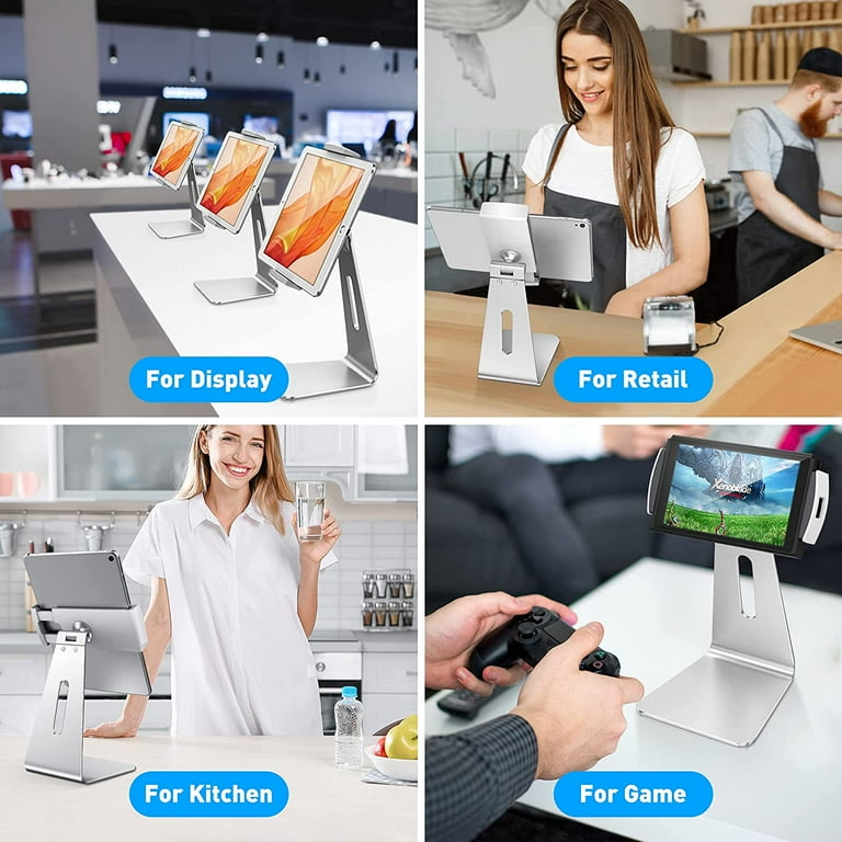 AboveTEK Desktop Tablet Stand, Aluminum iPad Stand Holder, Kiosk