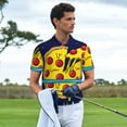 thumbnail image 4 of Daiia PLANETA EN FORMA DE PIZZA Pattern Men’s Polo Shirts,Solid Deck Shirt,Classic Fit, Breathable Cotton Polo for Casual and Sport Wear-4X-Large, 4 of 7