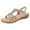 Gold, variant on Female Cute White Sandals for Women Women Shoes Boho Style Flip Flops Beaded Rhinestone Buckle Stretch Heel Elastic Strap Sandals Strappy Sandals Wedges Sandals Women Dressy Summer Flat Wide