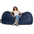 thumbnail image 6 of Jaxx Grand Lounger 7 Foot Bean Bag Sofa -Lush Velvet Navy, 6 of 8