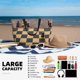 thumbnail image 5 of Fotbe Chess Board With Pawns Bolsa de Viaje para Playa - Resistente al Agua, Bolsa Tote de Gran Capacidad y Ligera con 7 Bolsillos para Mujeres y Hombres, 5 of 7