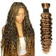 thumbnail image 1 of Cabello boho para trenzar 24 pulgadas P4/27 Cabello trenzado humano para trenzas boho Cabello humano rizado para trenzas bohemias sin nudos 2 paquetes 3.53 oz onda profunda a granel cabello humano par, 1 of 1