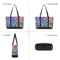 thumbnail image 6 of FORMRS Canvas Laptop Tote Bag for Women with 15.6" Computer Compartments Shoulder Handbag, Green Wavy Pattern, 6 of 7