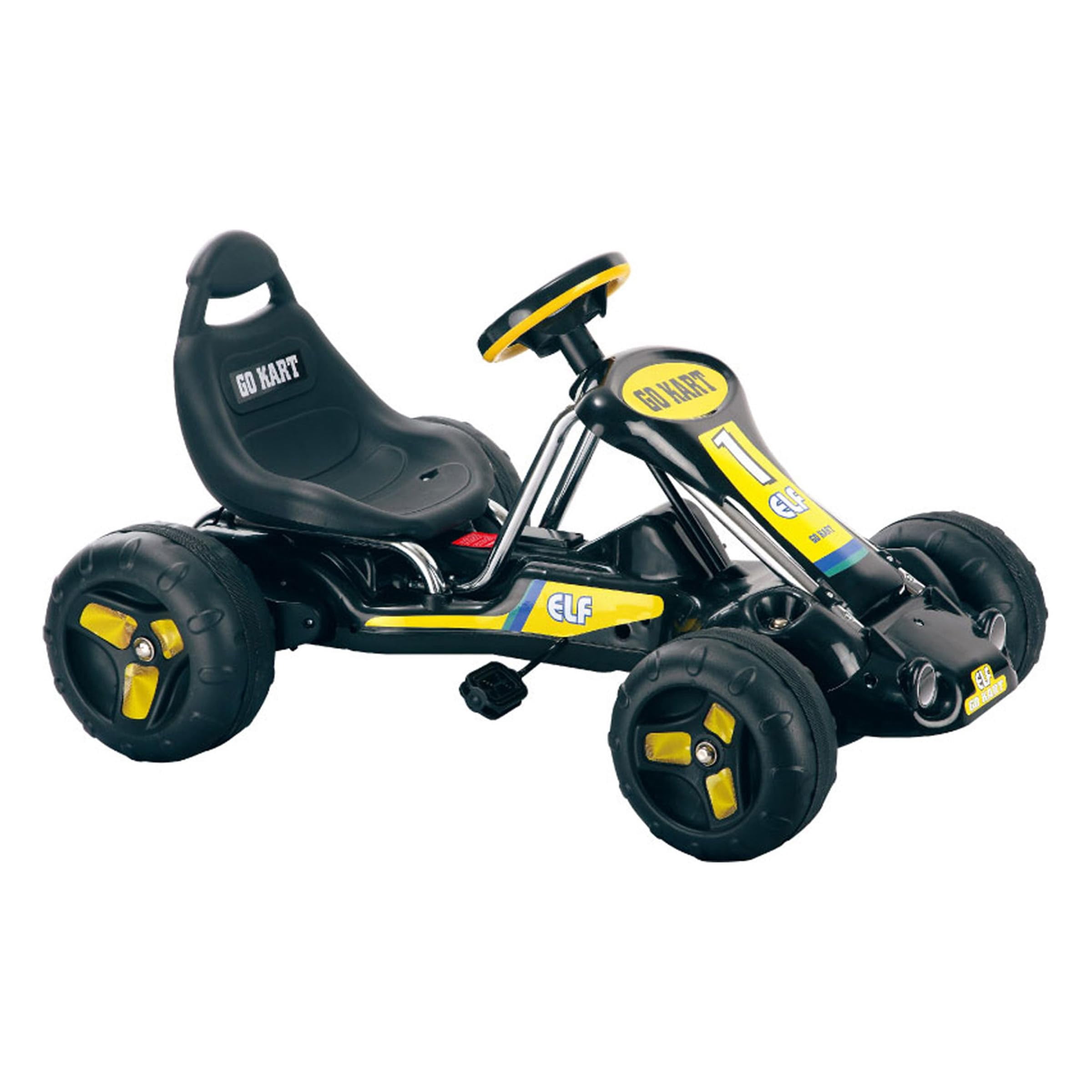 Go Kart para niños - Coche de pedales de 4 ruedas con calcomanías de ...