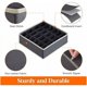 thumbnail image 3 of Juego de 2 divisores de cajones de tela plegables para cómoda, armario, dormitorio, armario, cajas de almacenamiento para guardar calcetines, ropa interior, corbatas, bufandas, gris, 3 of 5