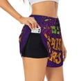 thumbnail image 5 of Rocae Mardi Gras2 for Women's Athletic Shorts Quick Dry Workout Hiking Shorts With Pockets for Running, Yoga, Gym, Sports Small, 5 of 9