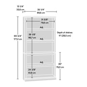 Sauder 5-Shelf Bookcase, Chalked Chestnut Finish