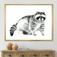 thumbnail image 2 of Designart 'Black and White Portrait Of Raccoon' Farmhouse Framed Canvas Wall Art Print, 2 of 5
