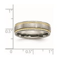 thumbnail image 2 of 6mm Stainless Steel Brushed and Polished Yellow Ip Plated Band Ring Size 13 Ring for Women and Men, 2 of 2