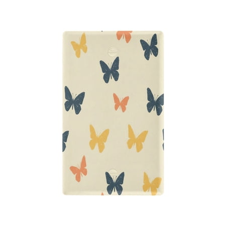 Switch Panel Switch Decoration 2.76x4.53x0.28 Inches Unused Outlet Cover Switch Plate Wall Plates Living Room Kitchen Bedroom Study Switches Cartoon Colored Butterflies
