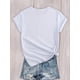 thumbnail image 2 of Half Face Woman Print Crew Neck T-Shirt, Casual Short Sleeve T-Shirt For Spring & Summer, Women's Clothing Tee For Adult, Men, Women, Teen, Teenager, Adolescent, Youth, 2 of 6