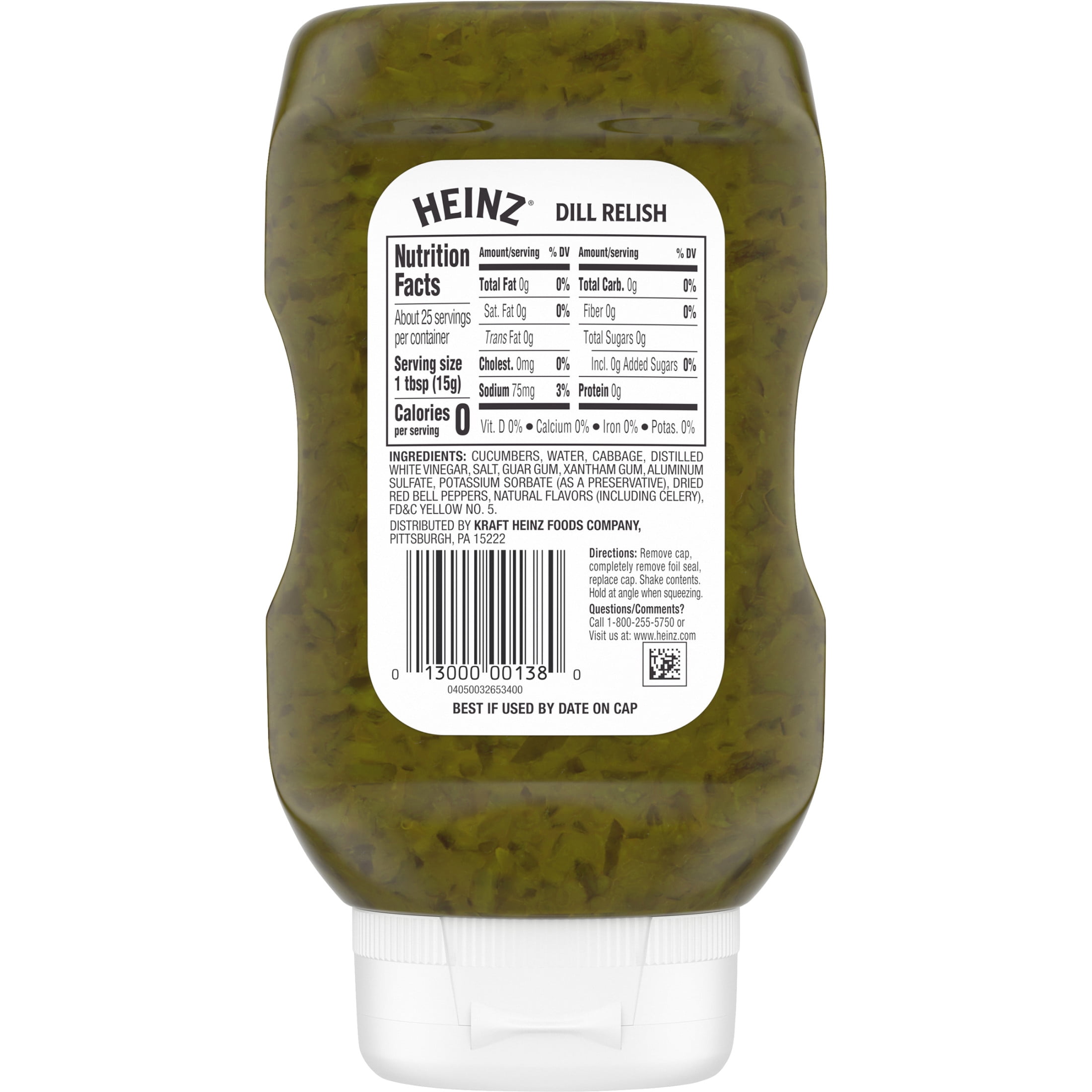 (12 pack) Heinz Dill Relish, 12.7 oz Bottle