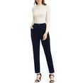 thumbnail image 2 of DARING DIVA Women's Elegant Velvet High Waist Trousers Work Pants S Blue, 2 of 7